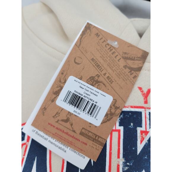 Mitchell‎ & Ness Yankees 1996 World Series Hoodie Cream Size M - Picture 4 of 6
